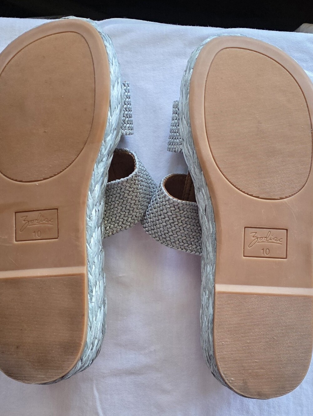 Zodiac Braided Double-Strap Light Blue Platform Slides size 10 - Picture 5 of 5